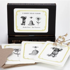 Letterpress Cards Set (Honey Bear Set)