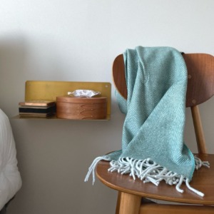 [SALE] Recycled Wool Knee Blanket in Herringbone (Pistachio)