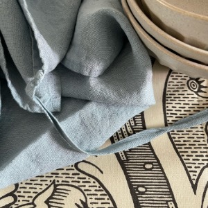 French Linen Kitchen Cloth (Scandinavian Blue)
