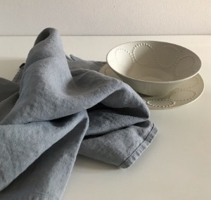 French Linen Kitchen Cloth (Blue Grey)