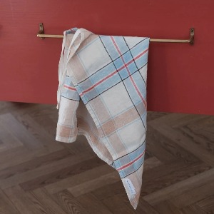 French Linen Kitchen Cloth (RED+BLUE CHECK)